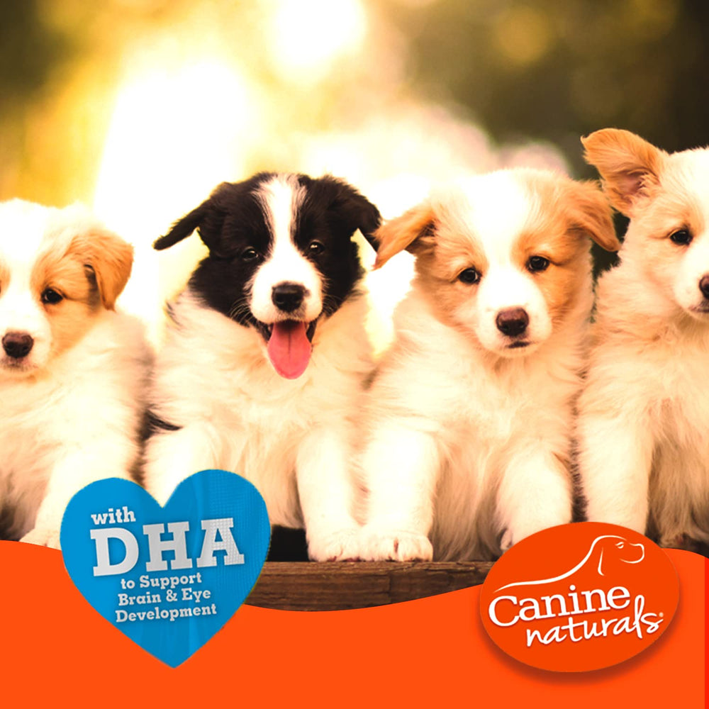 Canine Naturals 40-pack display emphasizes value for growing puppies.