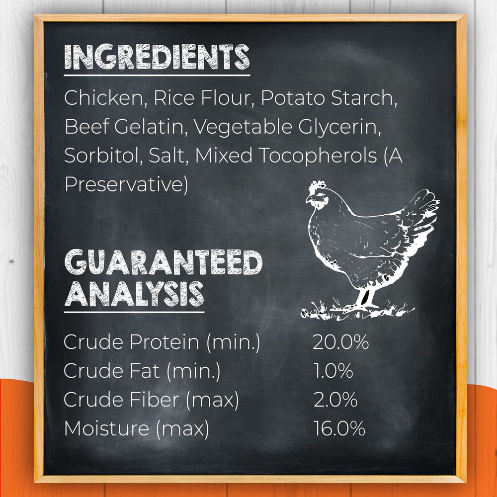 Canine Naturals USA-sourced chicken chew enjoyed by a dog