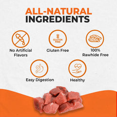 Canine Naturals gluten-free beef chew suitable for dogs with sensitivities.