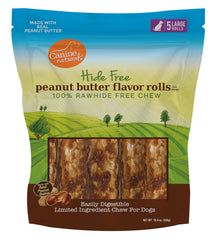 Canine Naturals Peanut Butter Chew 7-inch roll – long-lasting rawhide-free treat for dogs
