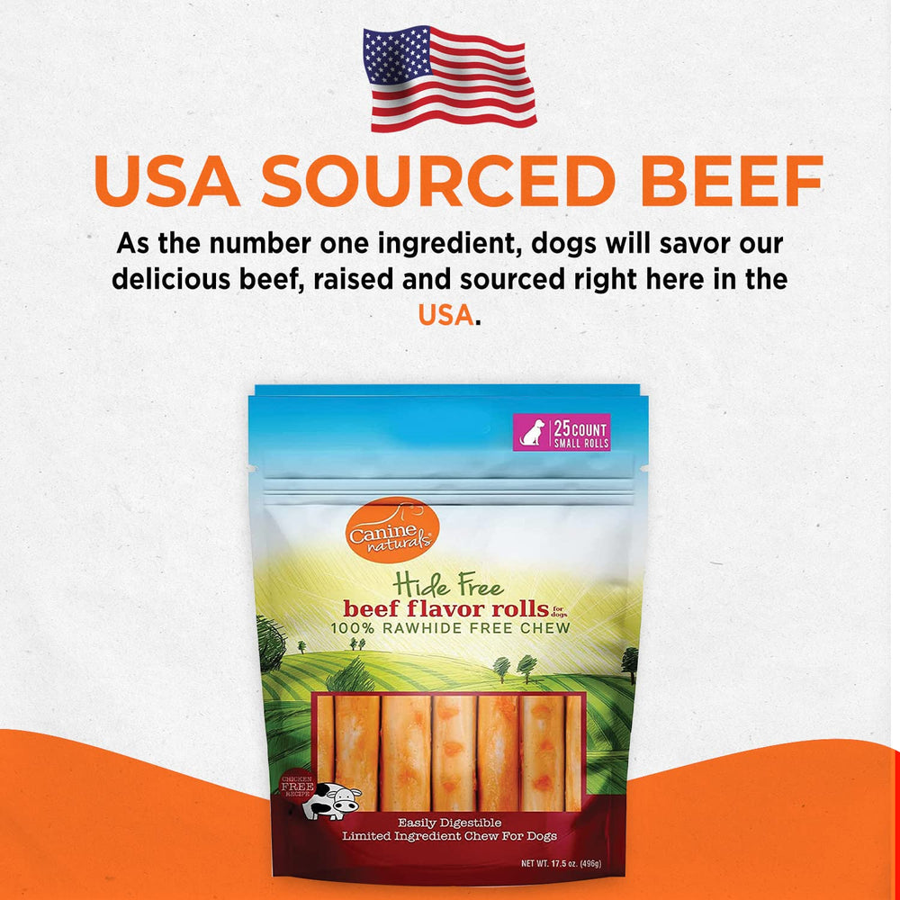Canine Naturals real beef ingredients highlight natural flavor and trust.