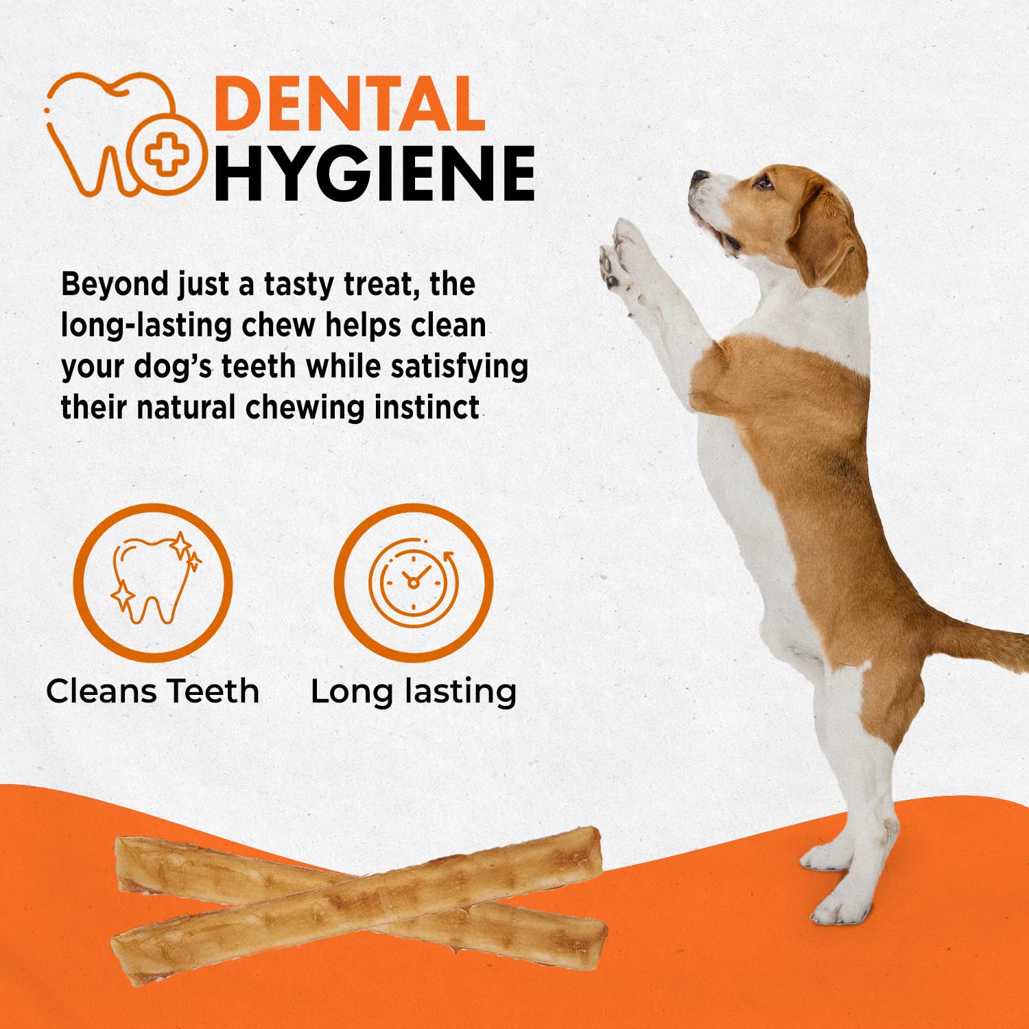 Canine Naturals 40-pack packaging ensures plenty of chew time.