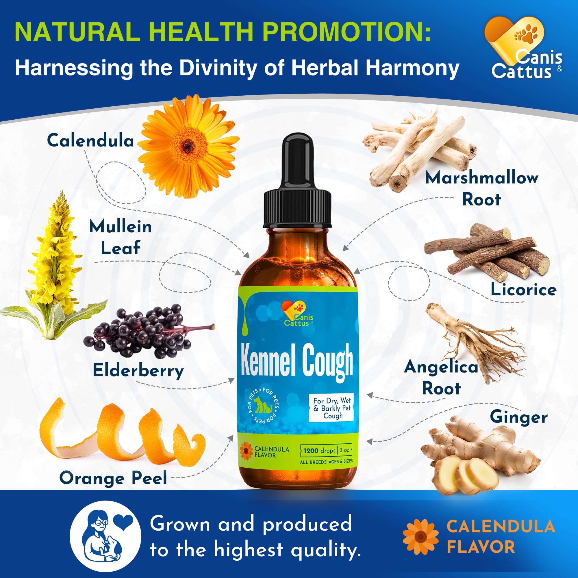 Canis&Cattus serving drops into food or water for convenient administration.