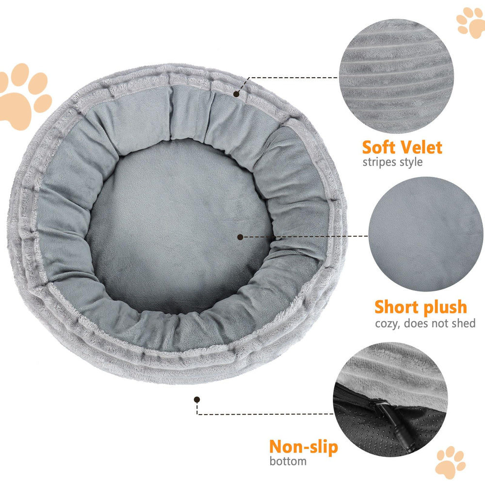 CANMIL heated cat bed thermostat control shows adjustable temperature and timer