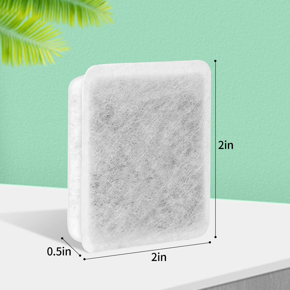 Canova charcoal filter for pet fountain, back view, easy replacement to maintain freshness.