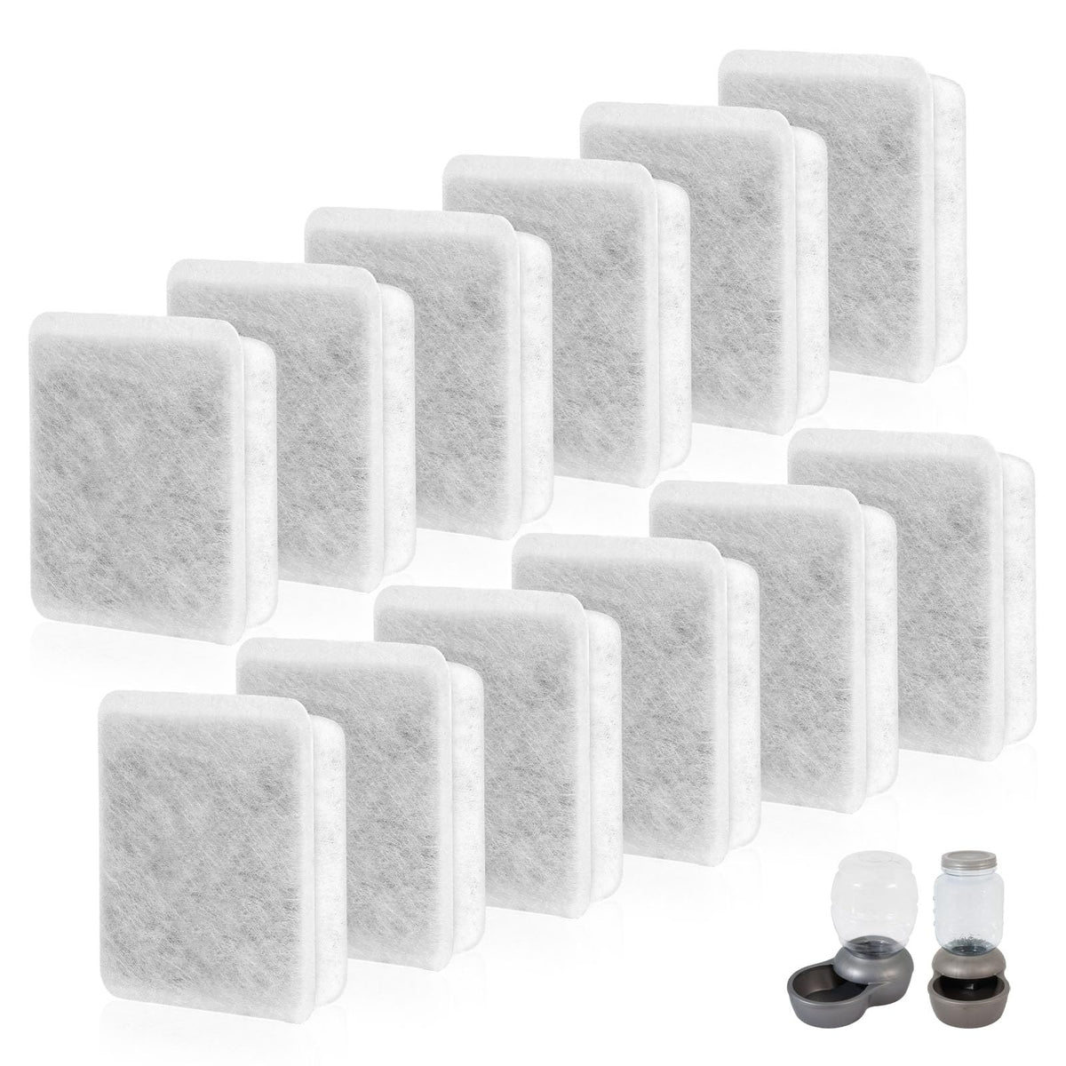 Canova charcoal filter for pet fountain, front view, keeps water clean and appealing.