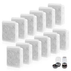 Canova charcoal filter for pet fountain, front view, keeps water clean and appealing.