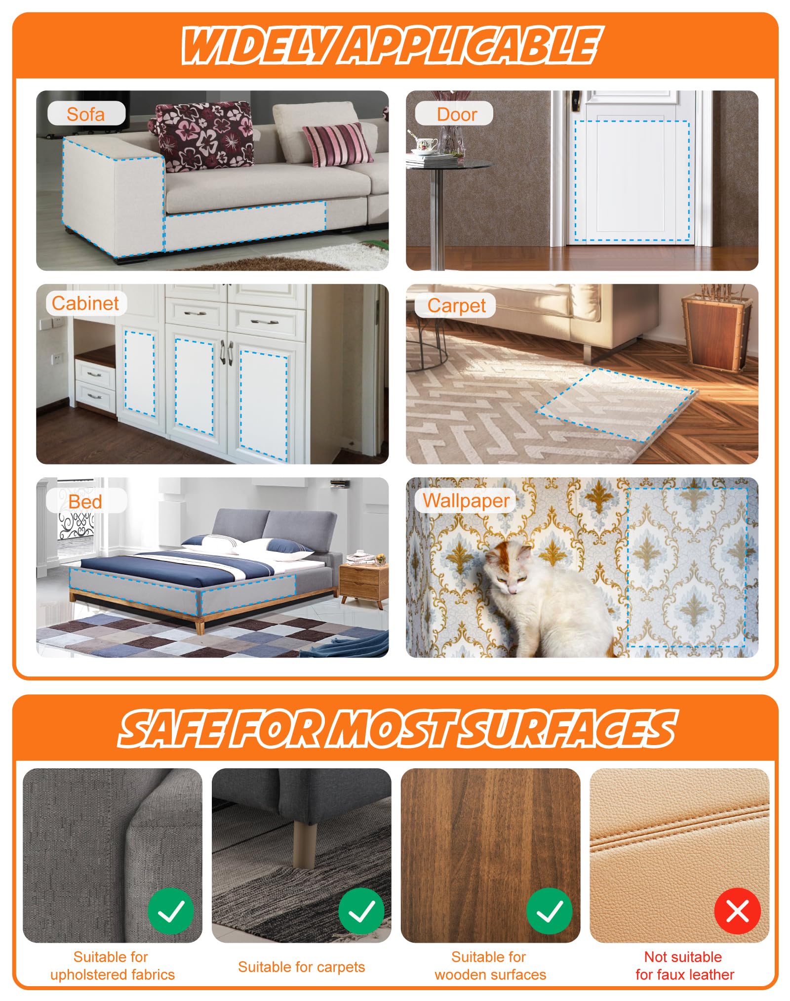 CANWUPON durable thick protection against cat scratching on furniture