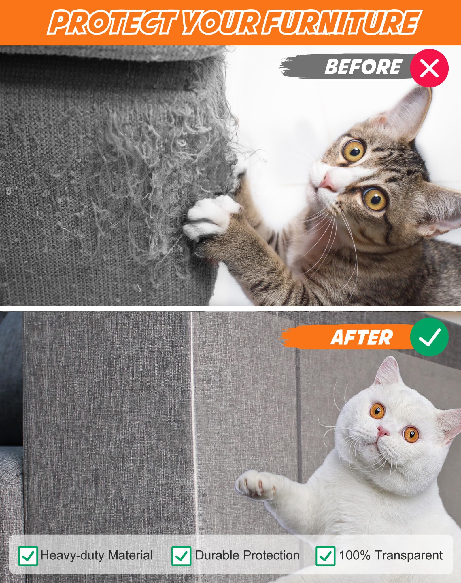 CANWUPON invisible surface protector blends with furniture decor