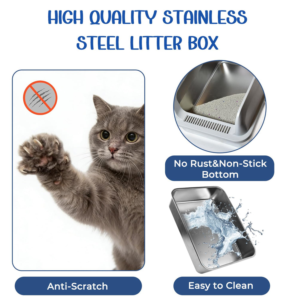 Canwyr litter box features anti-slip pads for stable placement.