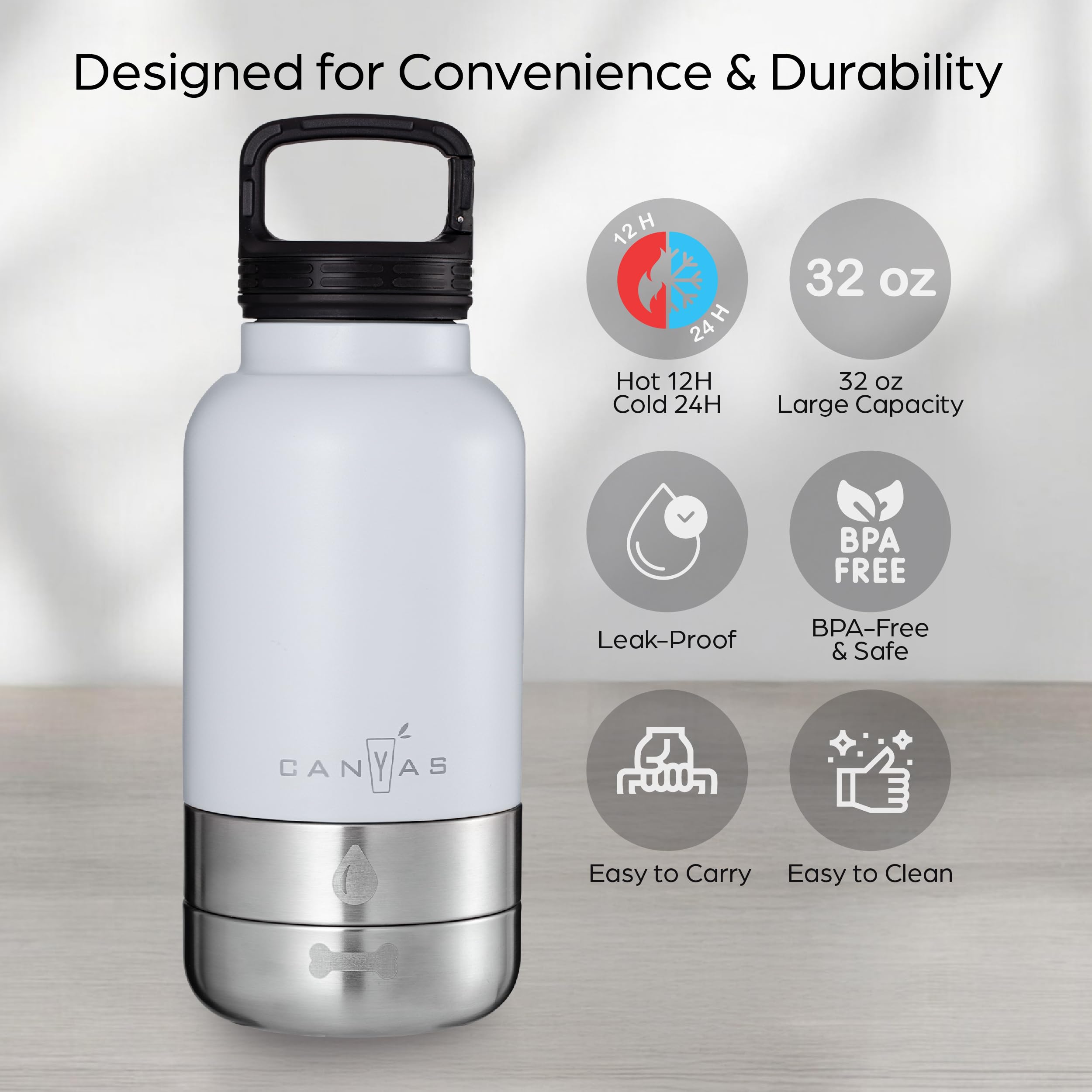CANYAS dog bowls detachable for food and water during travel