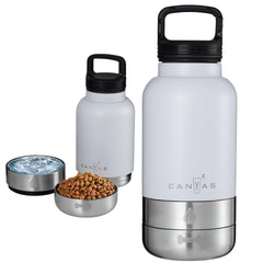 CANYAS insulated dog water bottle with cap close, keeps your dog's drink cool on hikes
