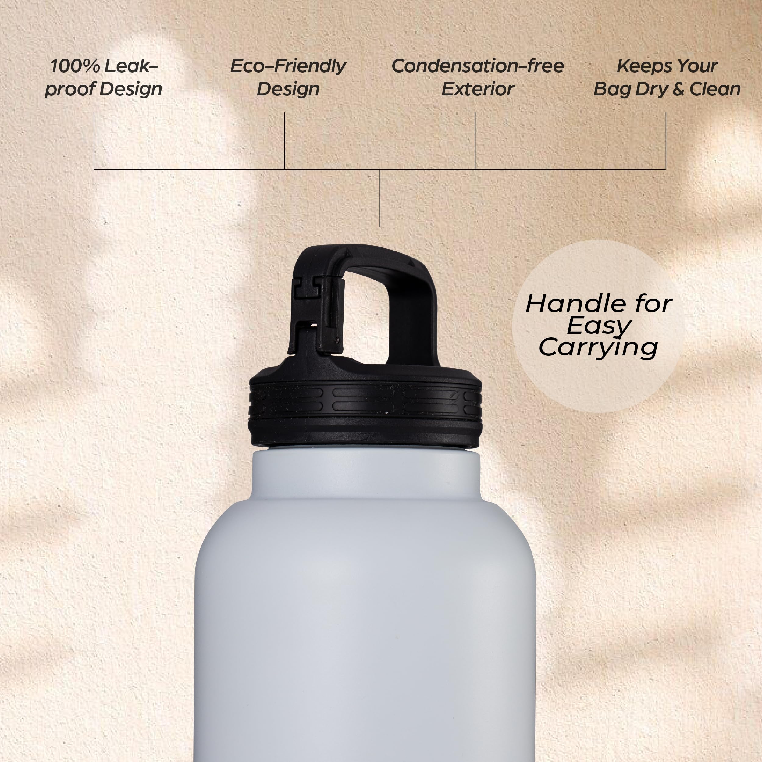CANYAS durable stainless steel bottle for daily walks and camping.