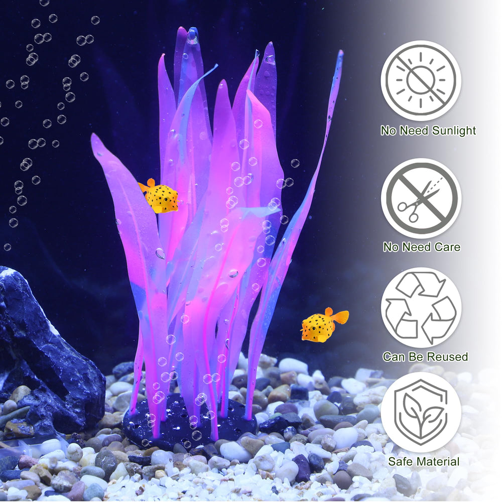 CAPASTEC aquarium decor kelp pink provides shelter for small tank residents.