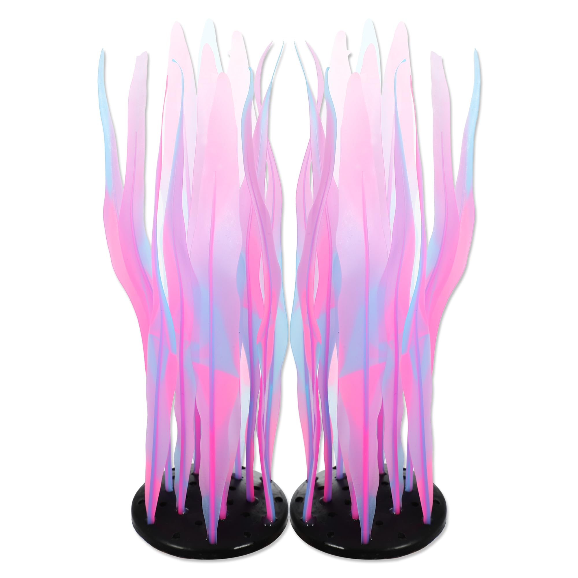 CAPASTEC glowing kelp plant pink glows under blue light to brighten aquariums.