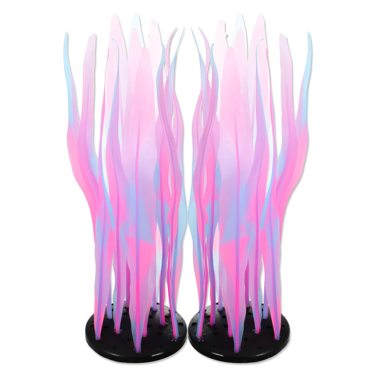 CAPASTEC glowing kelp plant pink glows under blue light to brighten aquariums.