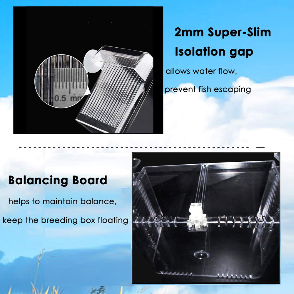 Capetsma floating breeder attaches securely with suction cups for flexible placement.