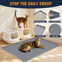 CappyBliss waterproof sealed corners protect floors from spills around the litter area.