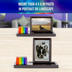 Capti LED dog photo frame base provides soft light to honor your companion