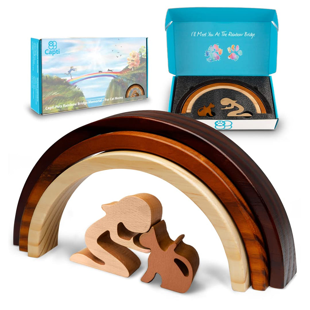 Capti Rainbow Bridge cat memorial gift, a comforting keepsake for grieving cat parents.