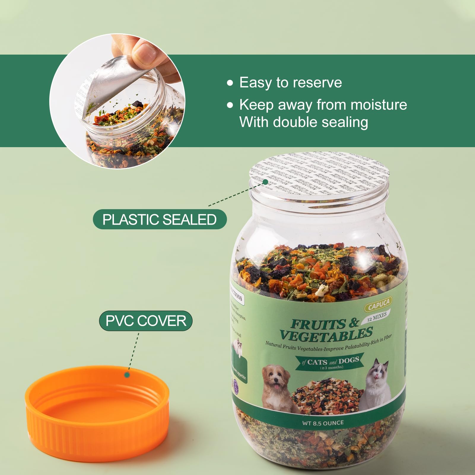 Capuca treats enjoyed by cats and dogs during training sessions.