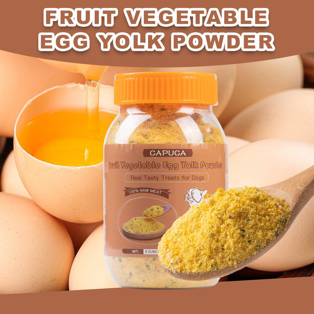 Capuca egg yolk powder detail showing rich protein source for added flavor