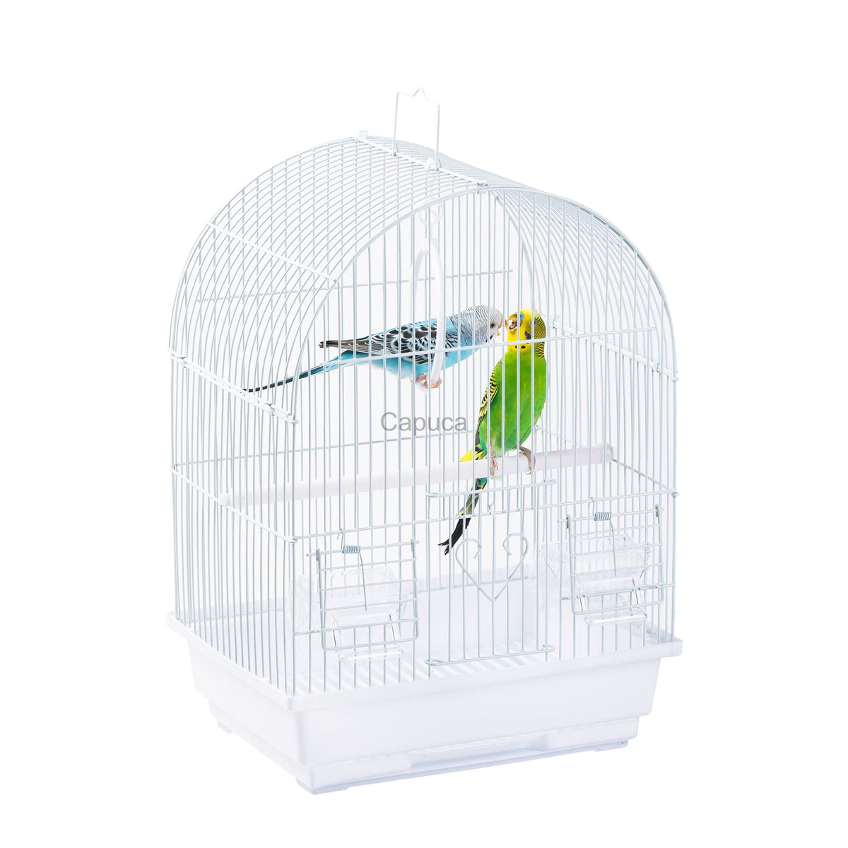 Capuca small bird travel cage exterior view demonstrating portable design for birds.