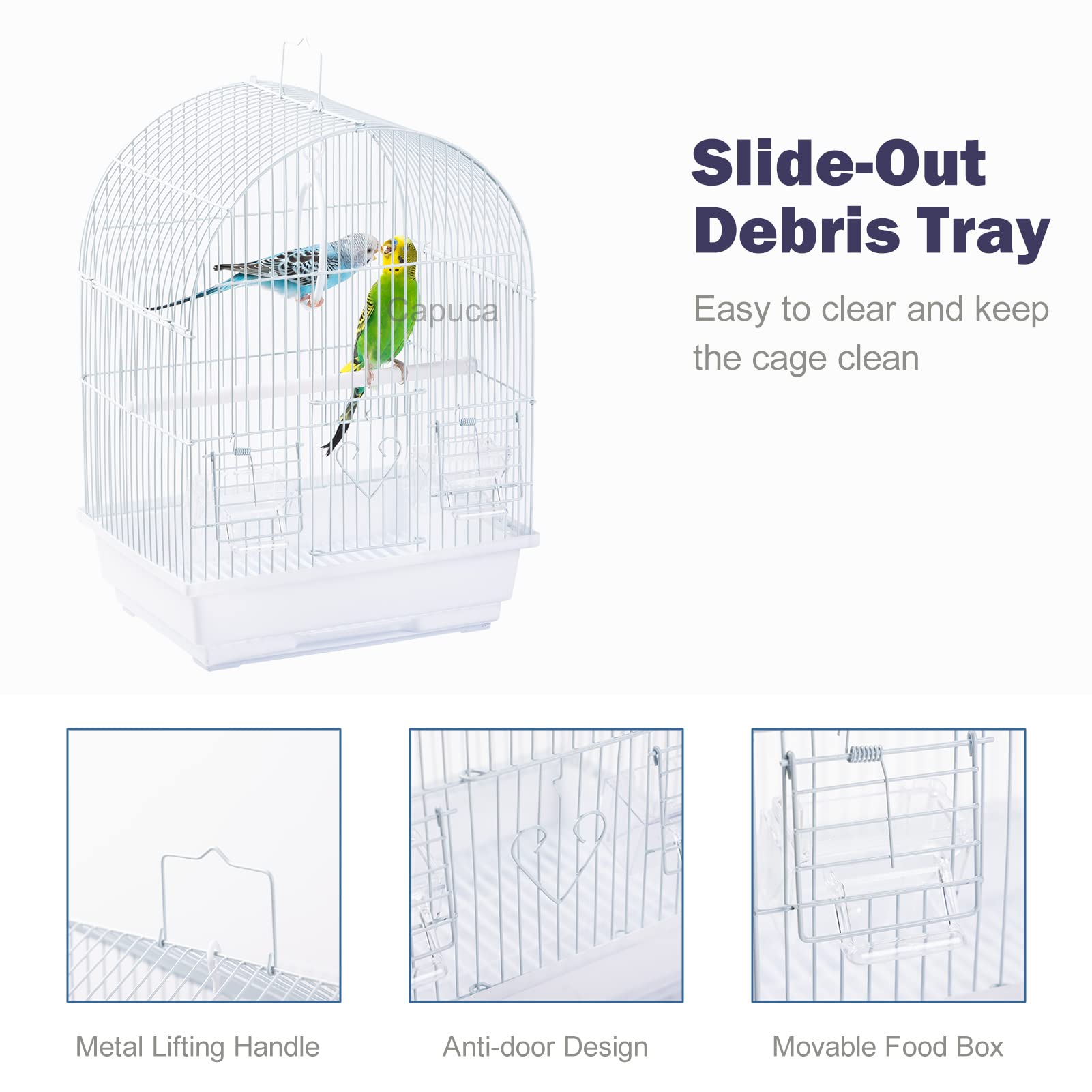 Capuca lightweight design makes carrying easy for on-the-go bird travel.