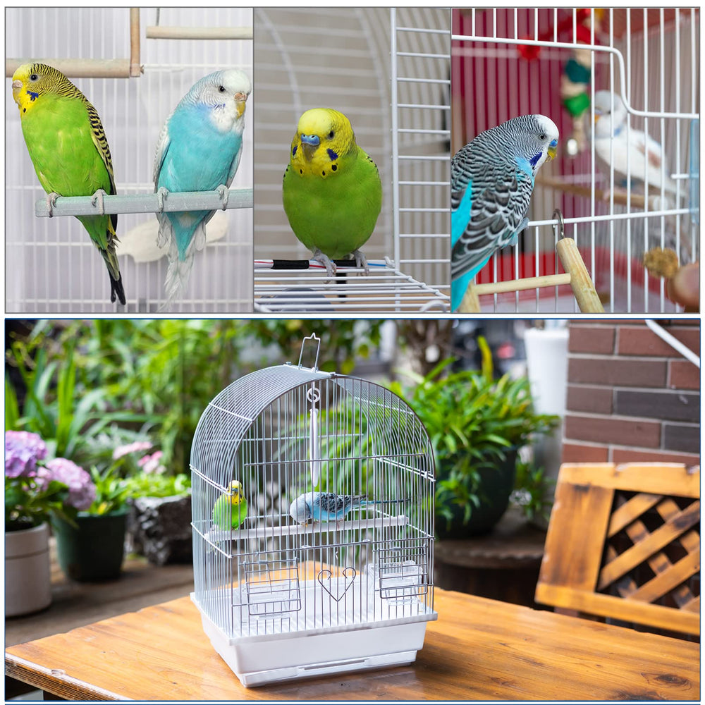 Capuca cage in use with a small bird on the go, illustrating portability.
