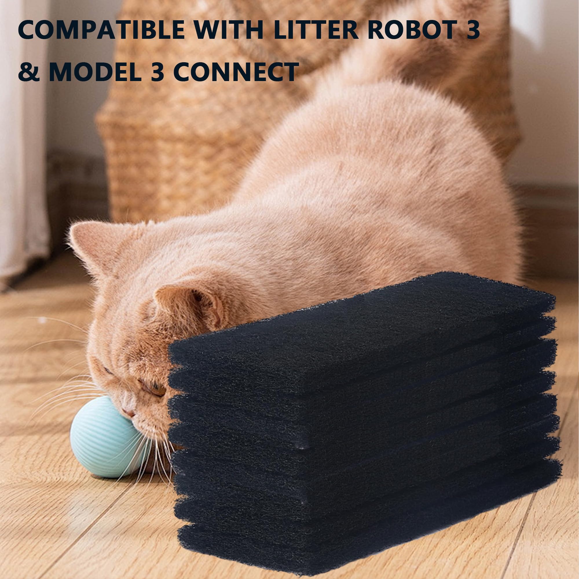 caqeaus Eight-pack cat filters provide long-lasting odor control and convenient stocking.