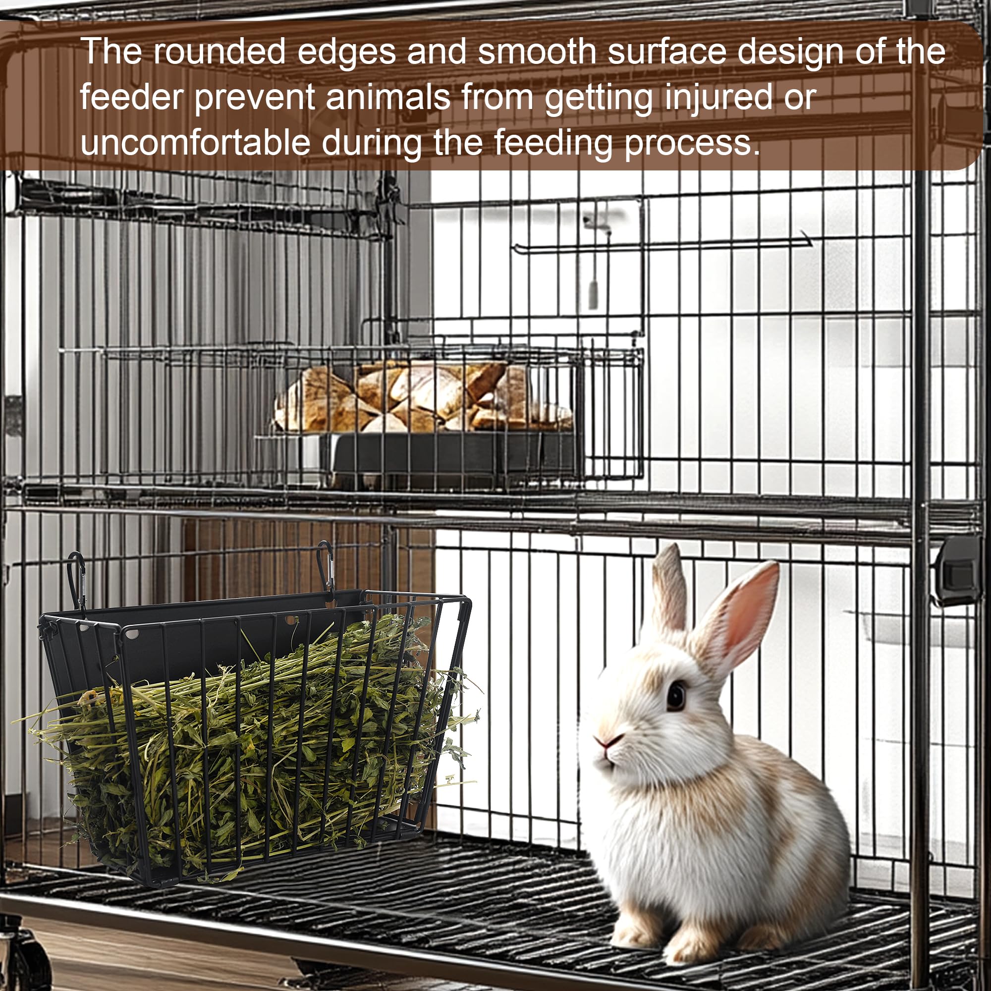 CAIQINLI packaging emphasizes durable metal frame for small pets.