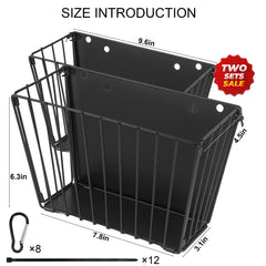 CAIQINLI 2-pack hay feeder side view highlights robust construction for cages.