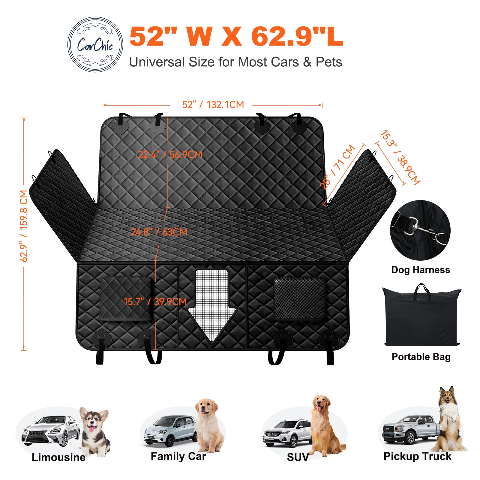 CarChic easy installation and cleaning keeps car seats pristine.