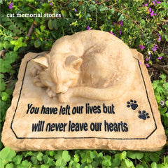 Carchistan cat memorial stone features a memorial poem inscription