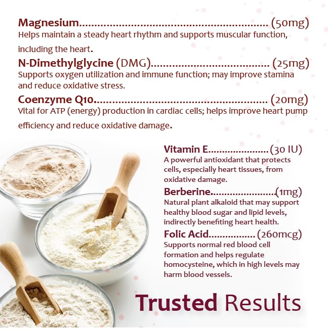 CardioMAX taurine balance ingredients label highlighting heart function support.