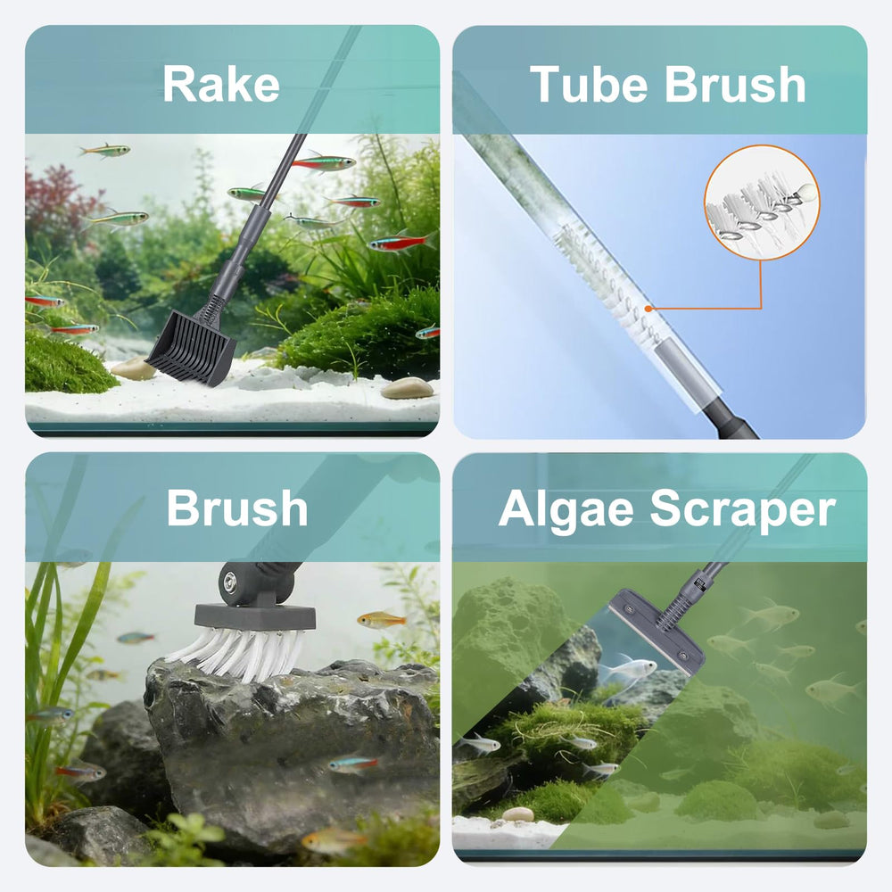 Carefree Fish 6IN1 fish net captures debris safely during maintenance.