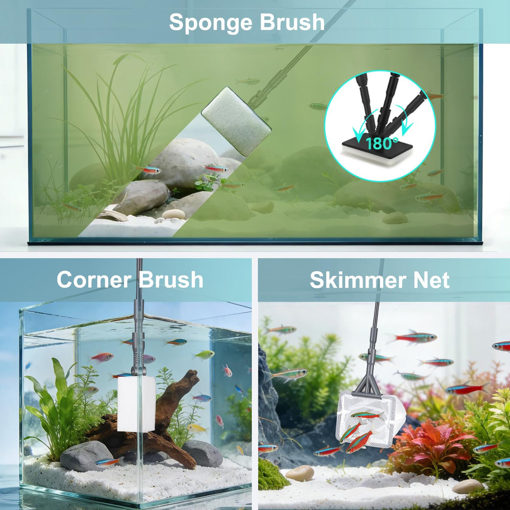 Carefree Fish 6IN1 pipe brush cleans narrow passages and corners.