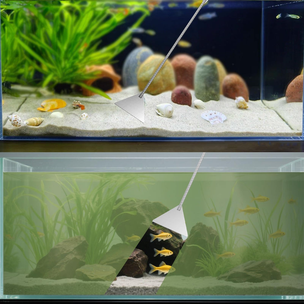 Carefree Fish 9IN1 long tweezers remove debris gently.