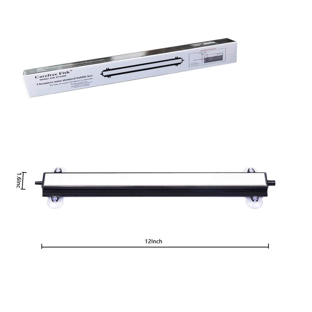 Carefree Fish air stone strip measures 30x4 cm for compact tanks.