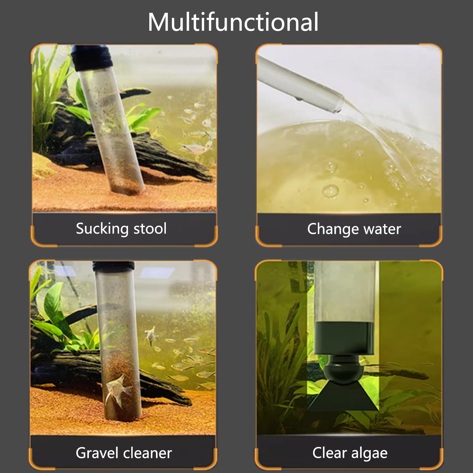 Carefree Fish algae scraper head cleans algae from tank walls