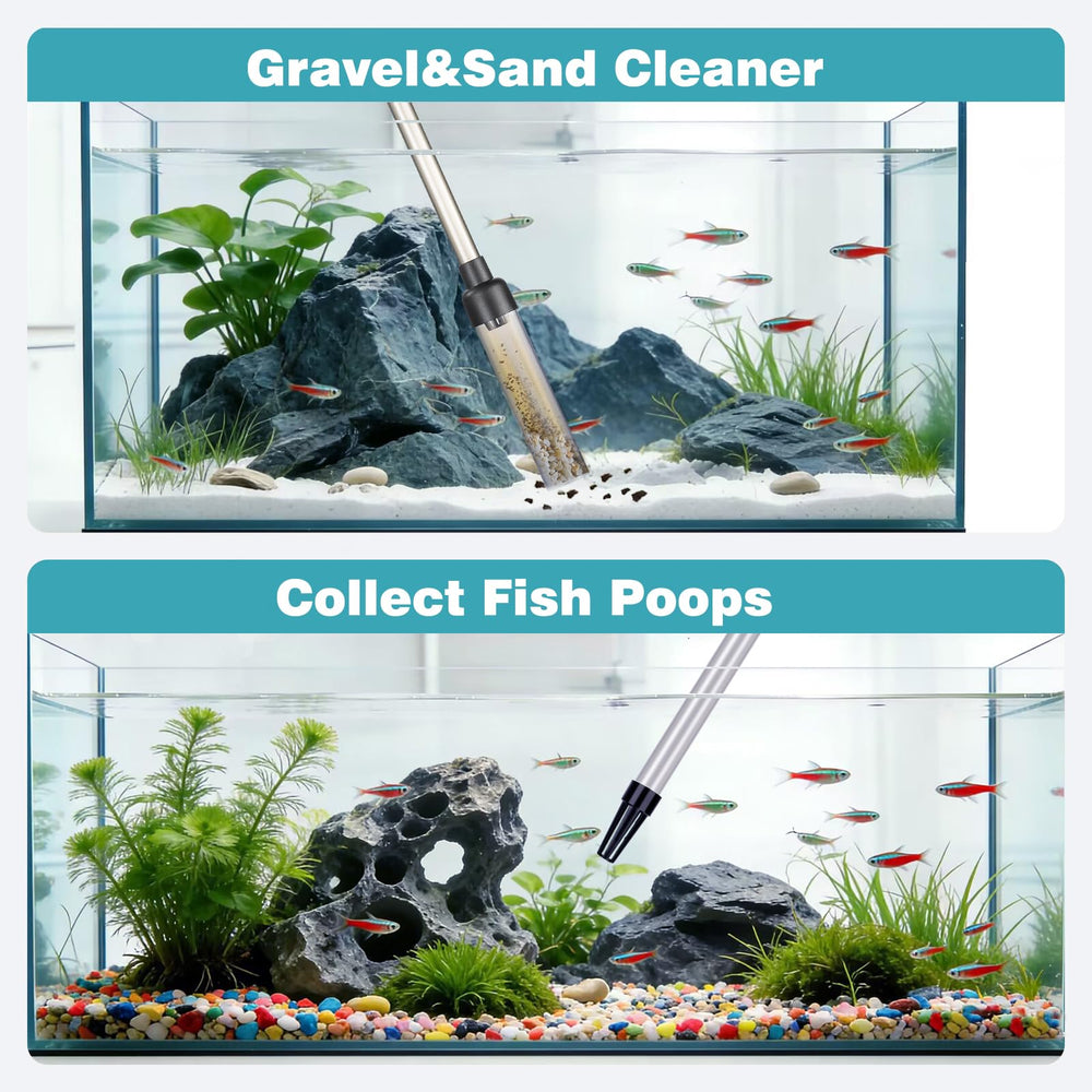 Carefree Fish algae scraper keeps glass clean and tank visually appealing.
