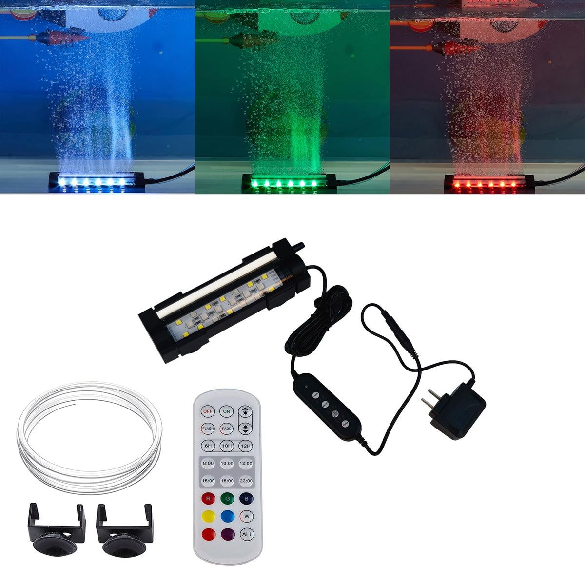 Carefree Fish 24/7 mode aquarium light shows sunrise gradient for natural tank ambiance.