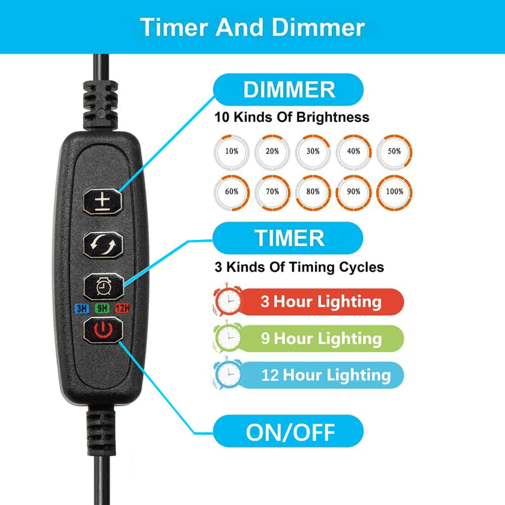Carefree Fish LED light timer memory demonstrating automated daily cycles.