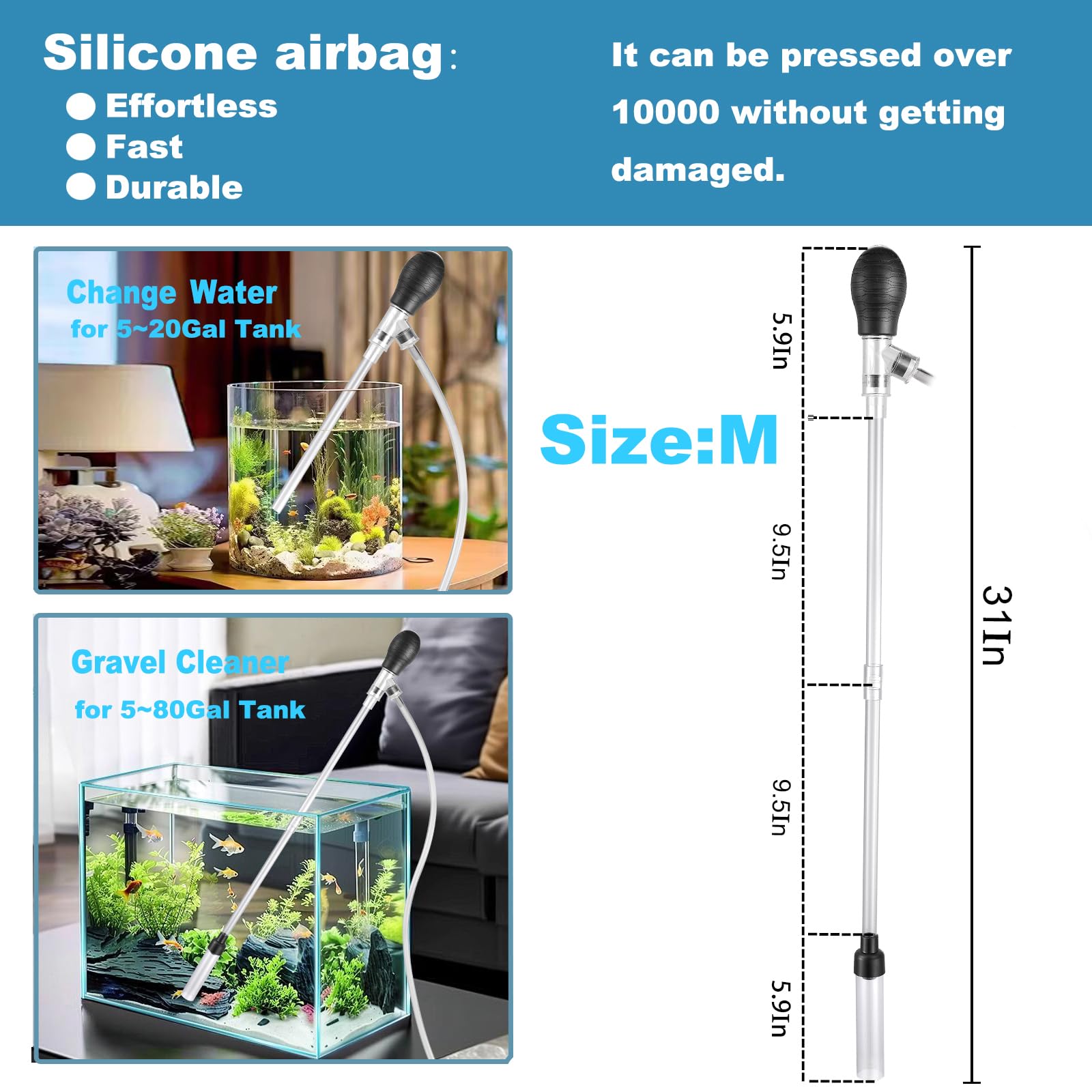 Carefree Fish water change kit designed for 5-20 gallon tanks