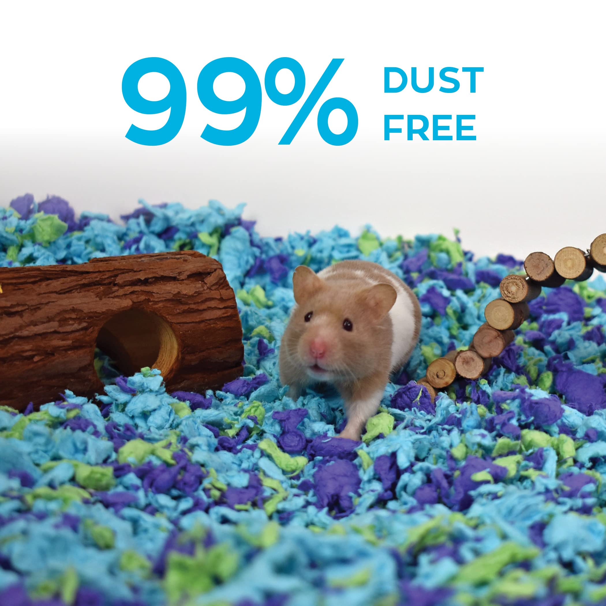 Carefresh 99% Dust-Free bedding minimizes respiratory irritation in guinea pig and rabbit habitats.
