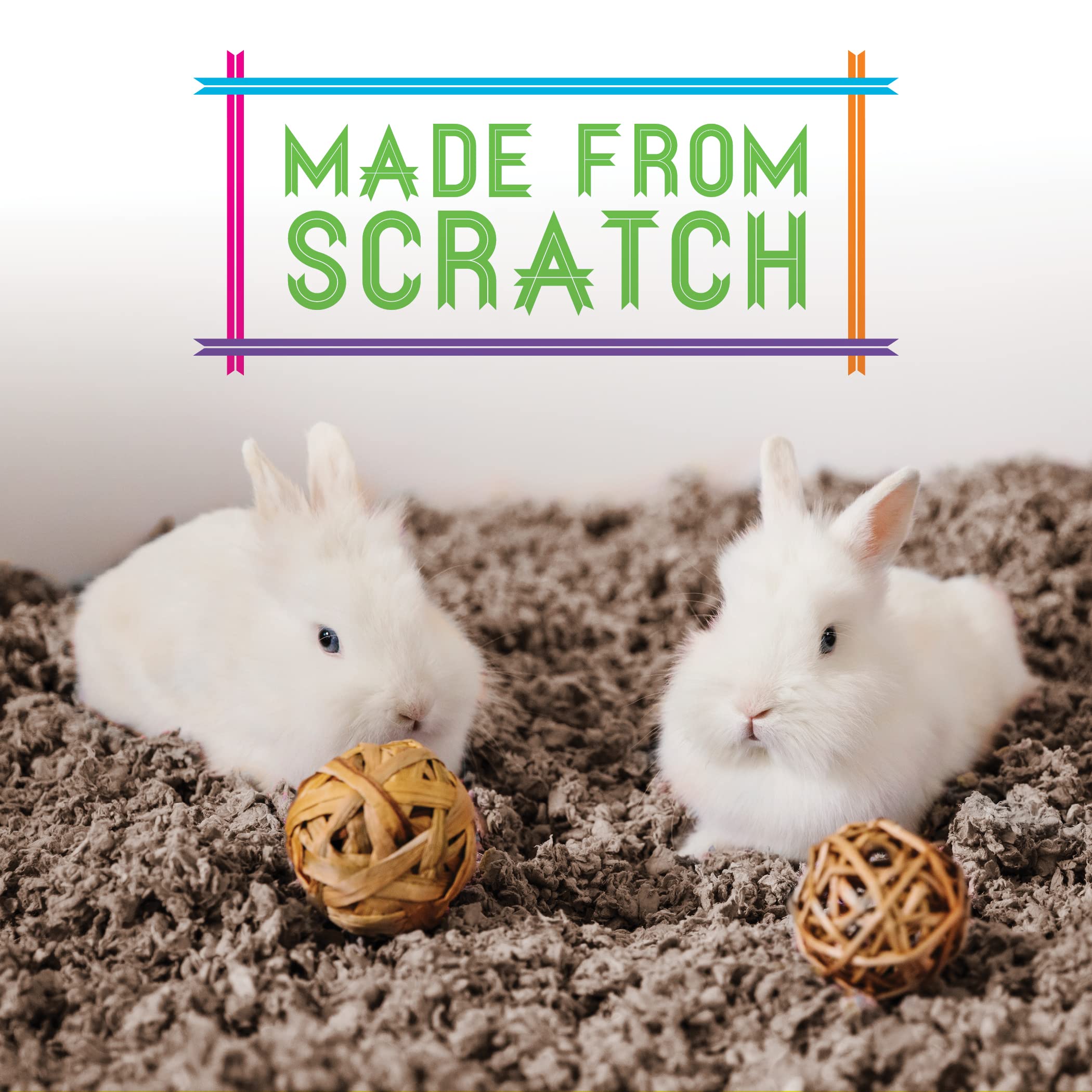 Carefresh soft bedding pour highlighting plush texture for burrowing and nesting