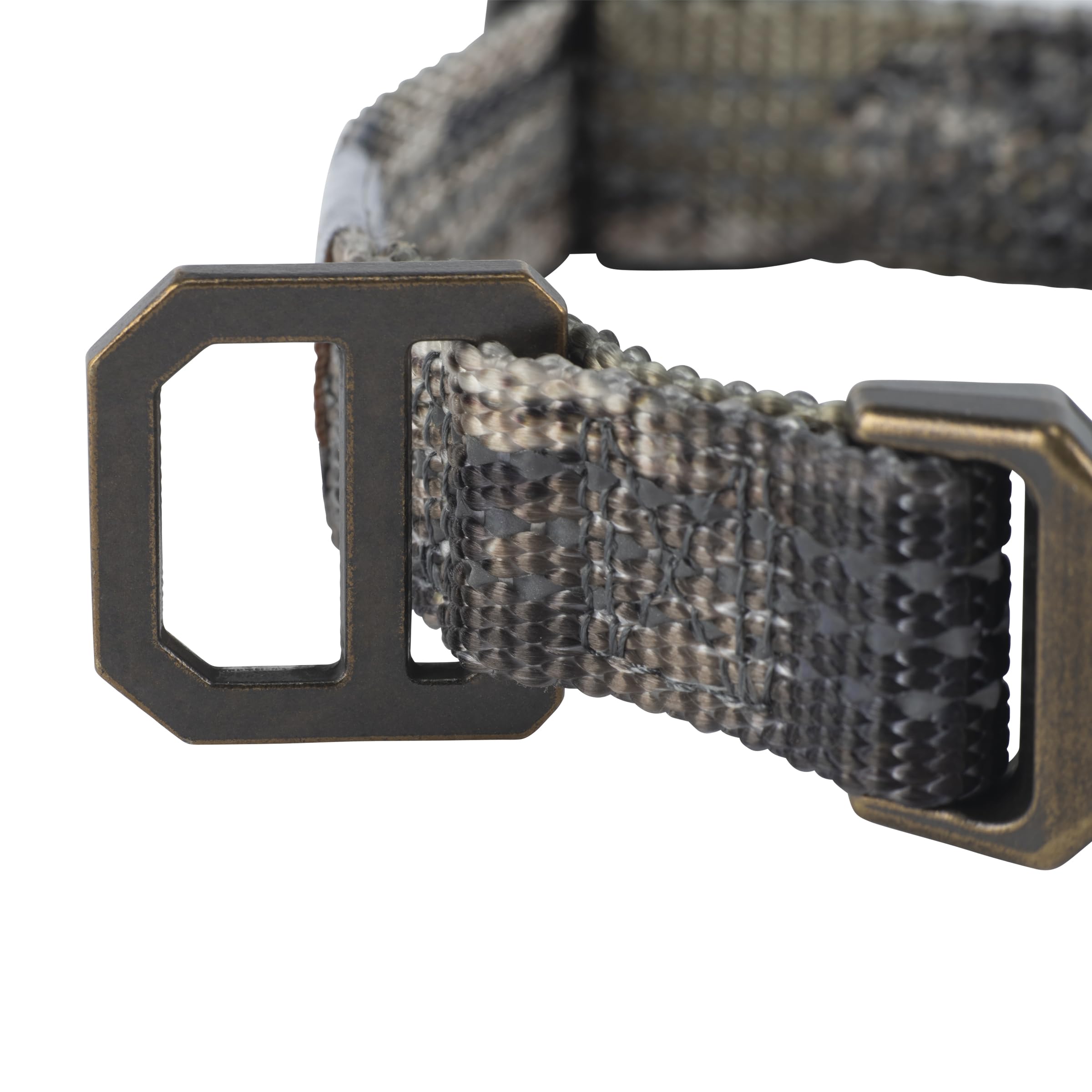 Carhartt dog collar with half-metal half-plastic buckle for secure on/off