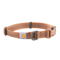 Carhartt nylon webbing dog collar offers rugged durability for daily wear.