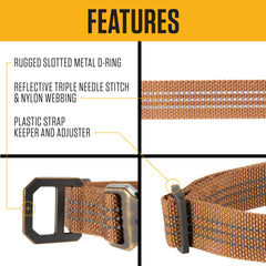 Carhartt collar with reflective stitching for nighttime visibility.