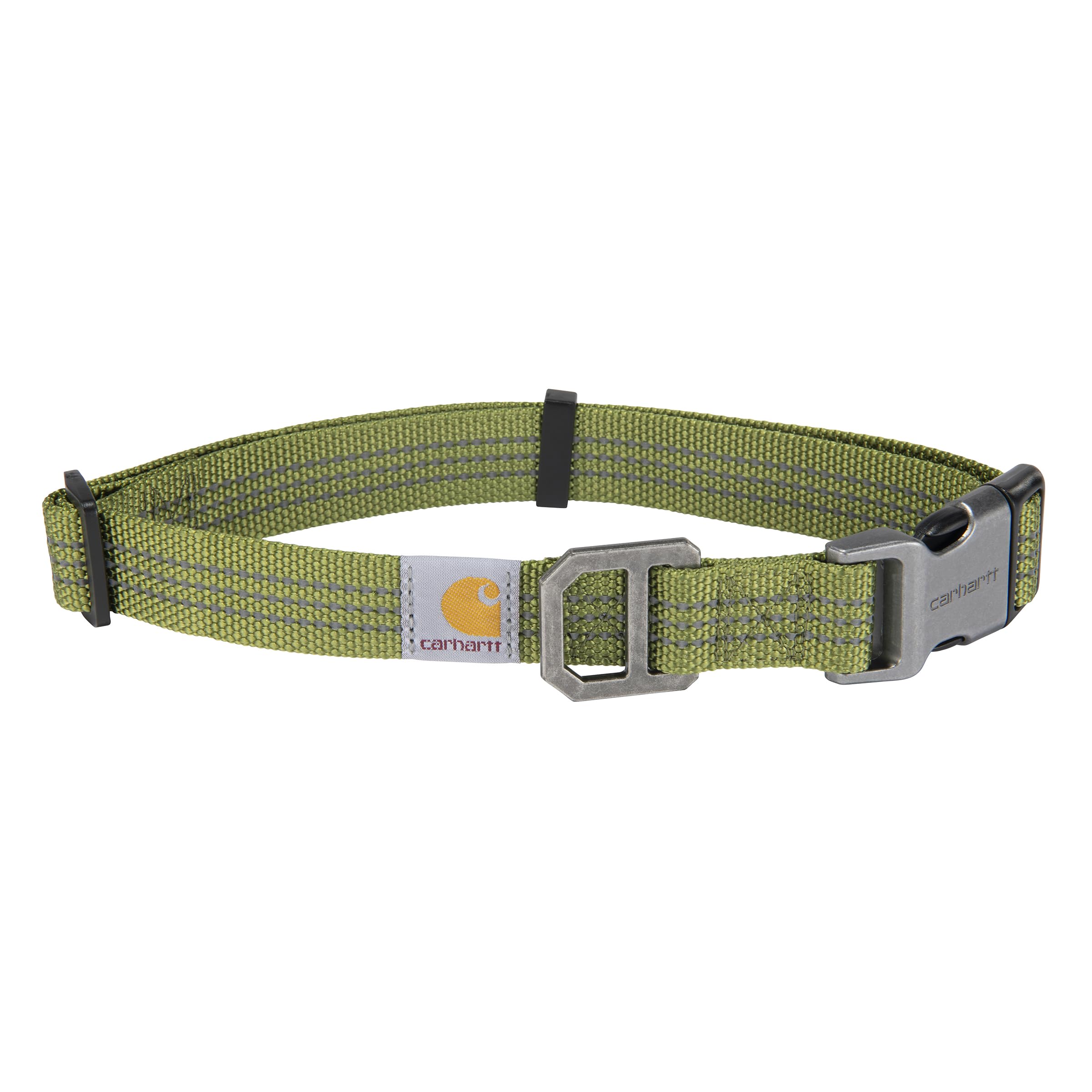 Carhartt nylon dog collar with reflective stitching for nighttime visibility.